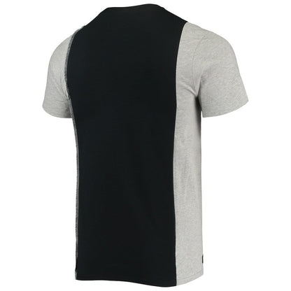 Cleveland Browns Refried Apparel Sustainable Split T-Shirt - Black/Heathered Gray discount