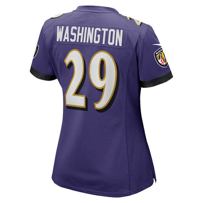 Ar'Darius Washington Baltimore Ravens Women's Player Game Jersey - Purple | Nike discount