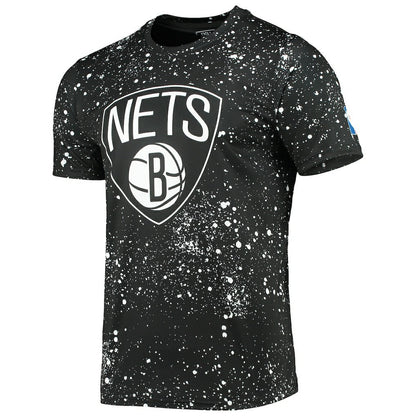 Brooklyn Nets FISLL Splatter Print T-Shirt - Black sale