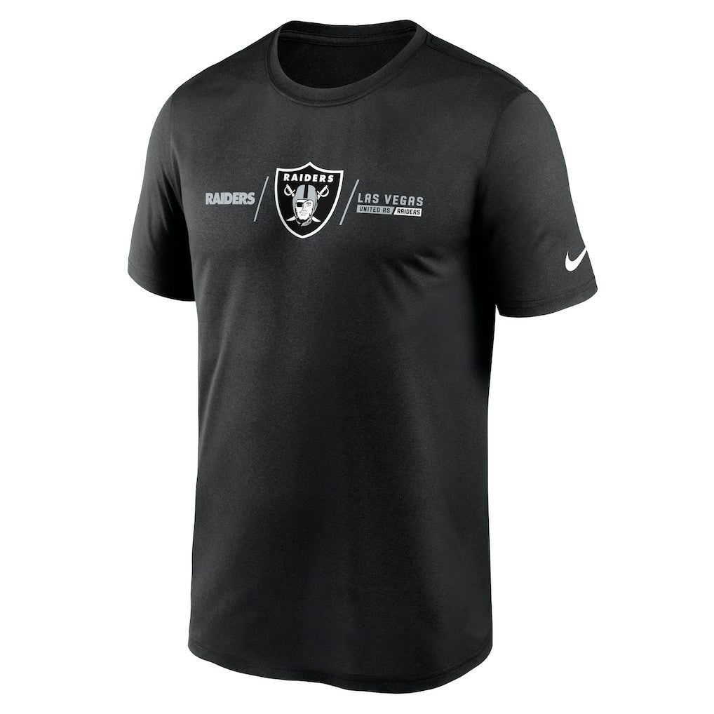 Las Vegas Raiders Horizontal Lockup Legend Performance T-Shirt - Black | Nike discount