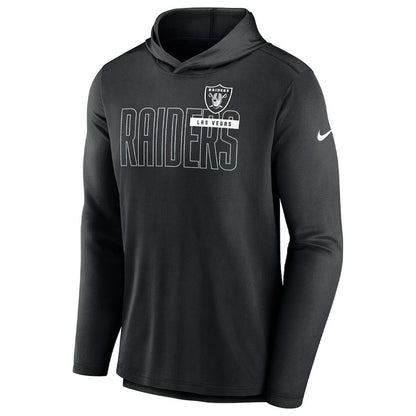 Las Vegas Raiders Lightweight Performance Hooded Long Sleeve T-Shirt - Black | Nike online