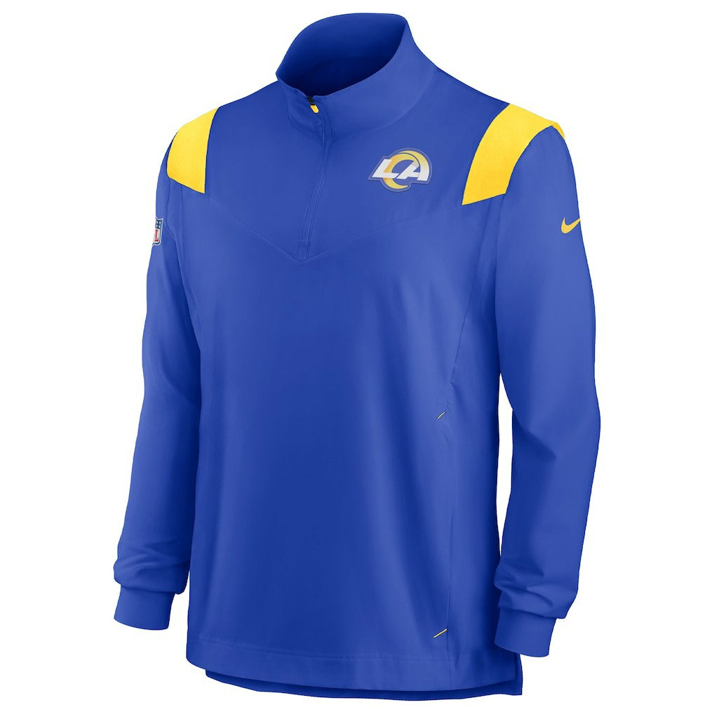 Los Angeles Rams Sideline Coach Chevron Lockup Quarter-Zip Long Sleeve Top - Royal | Nike sale