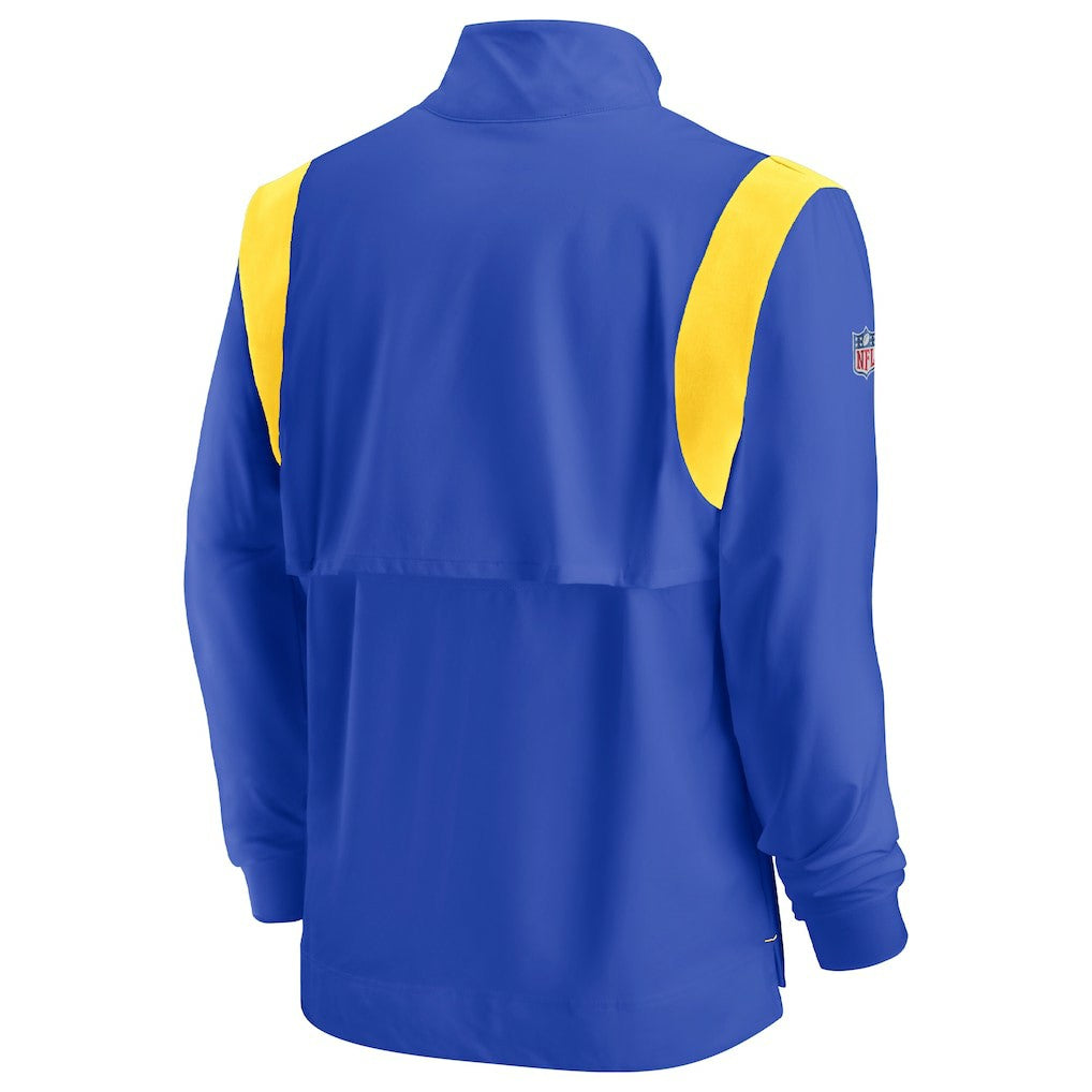 Los Angeles Rams Sideline Coach Chevron Lockup Quarter-Zip Long Sleeve Top - Royal | Nike sale