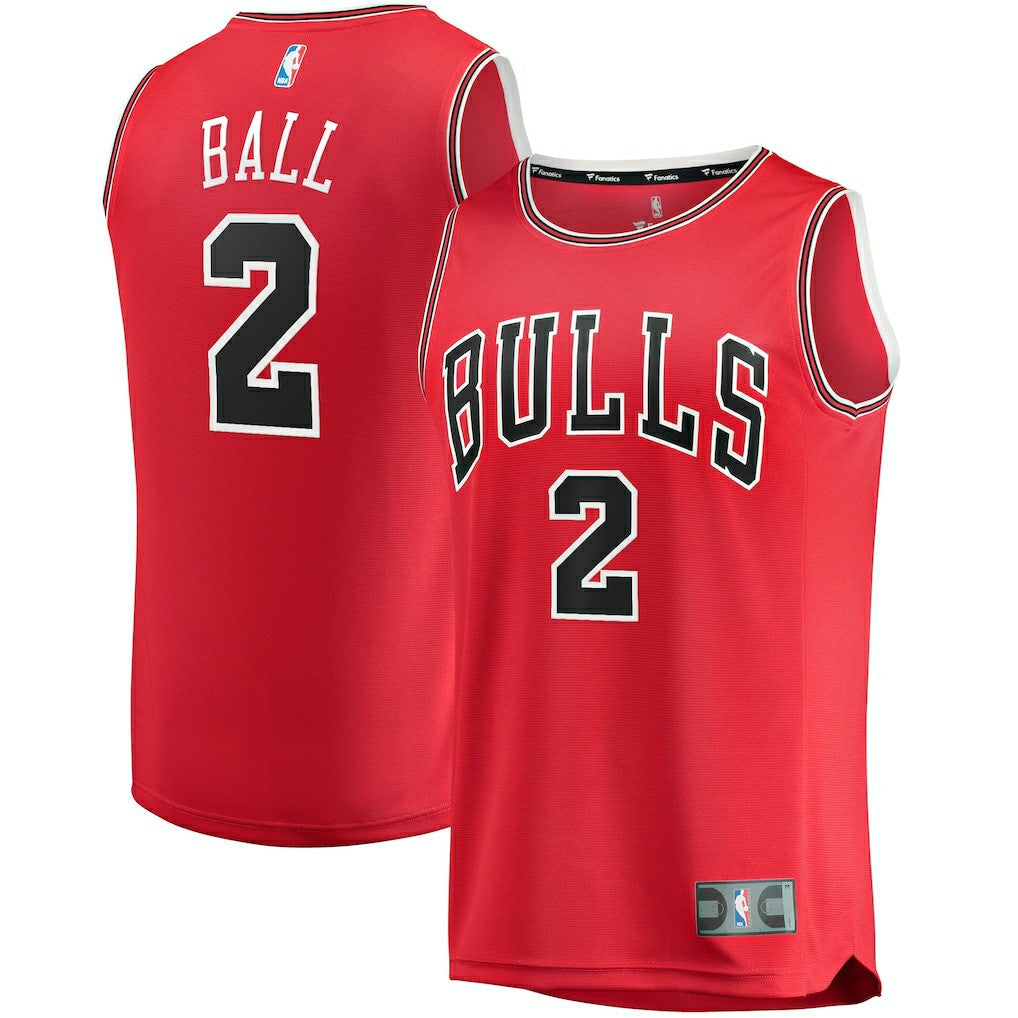 Lonzo Ball Chicago Bulls Fast Break Road Replica Jersey sale - Icon Editi- Red | Fanatics online