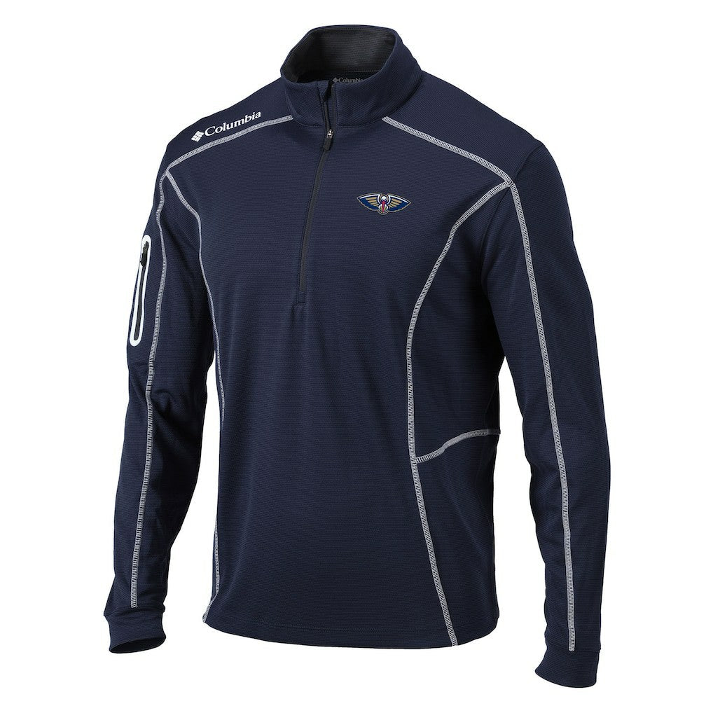New Orleans Pelicans Team Shotgun Quarter-Zip Pullover Jacket - Navy | Columbia online