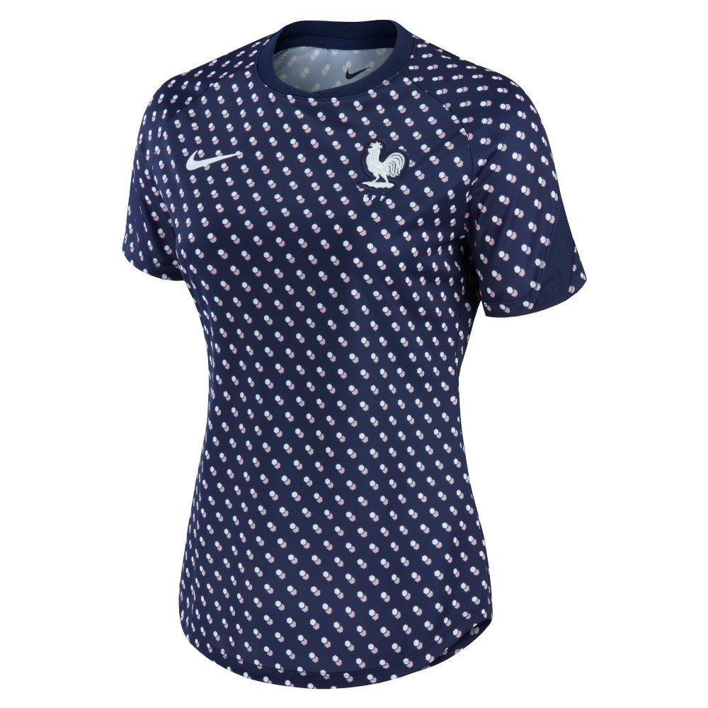 France National Team Women's 2022/23 Pre-Match Home Performance Top - Navy | Nike sale