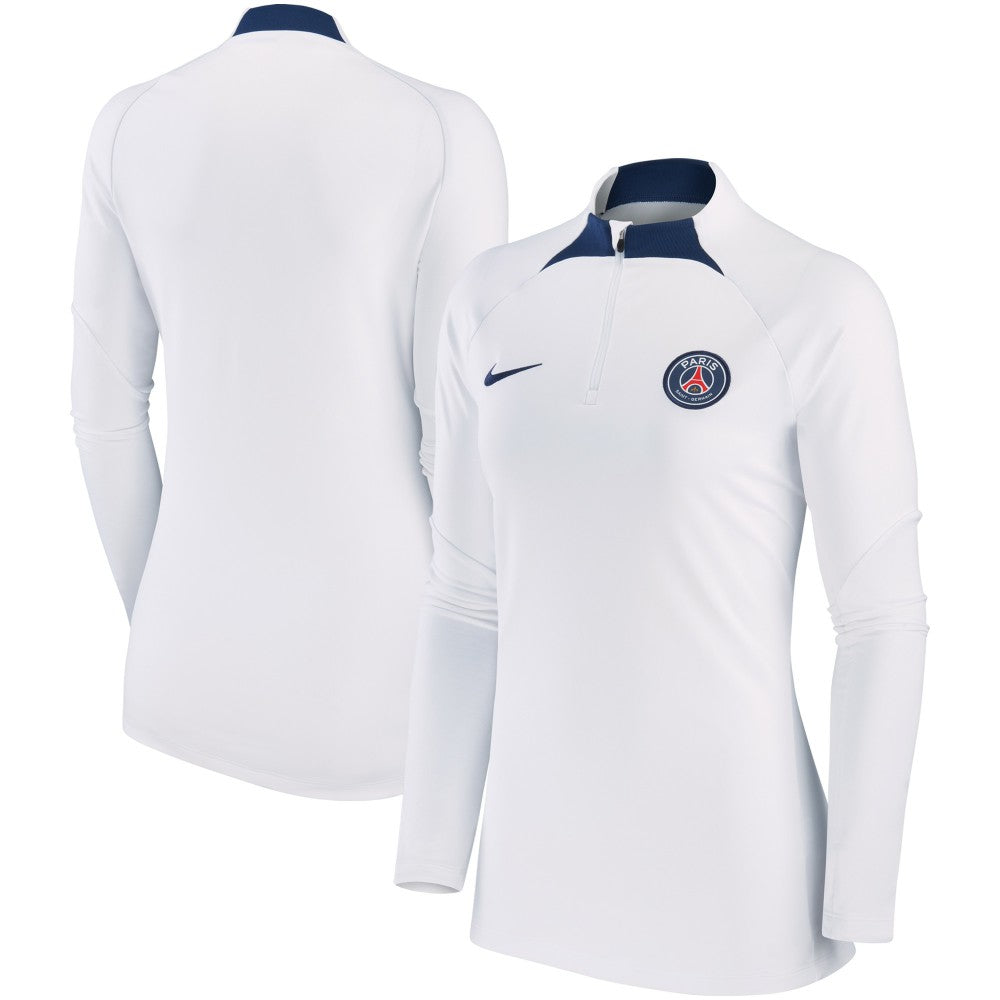 Paris Saint-Germain Women's Strike Drill Raglan Performance Quarter-Zip Top - White | Nike online