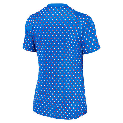 France Women's National Team Women's 2022/23 Away Pre-Match Performance Top - Blue | Nike shop