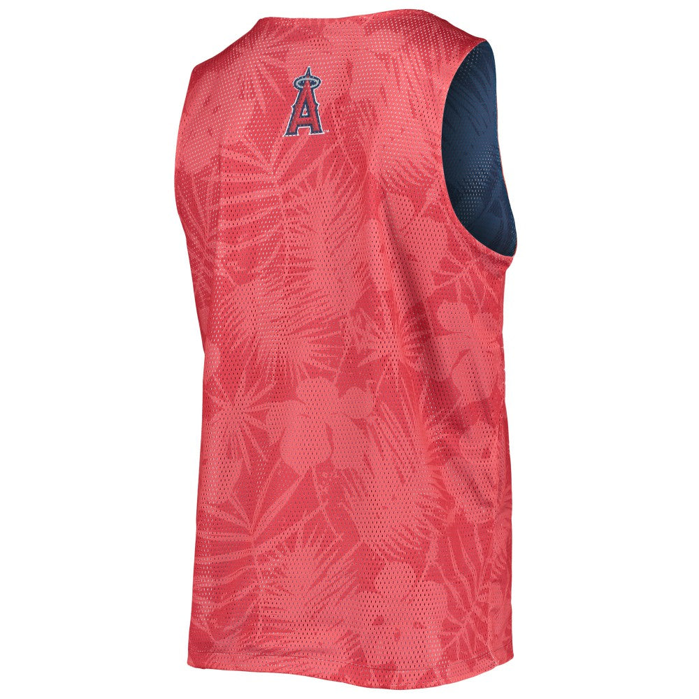 Los Angeles Angels FOCO Floral Reversible Mesh Tank Top - Red/Navy
