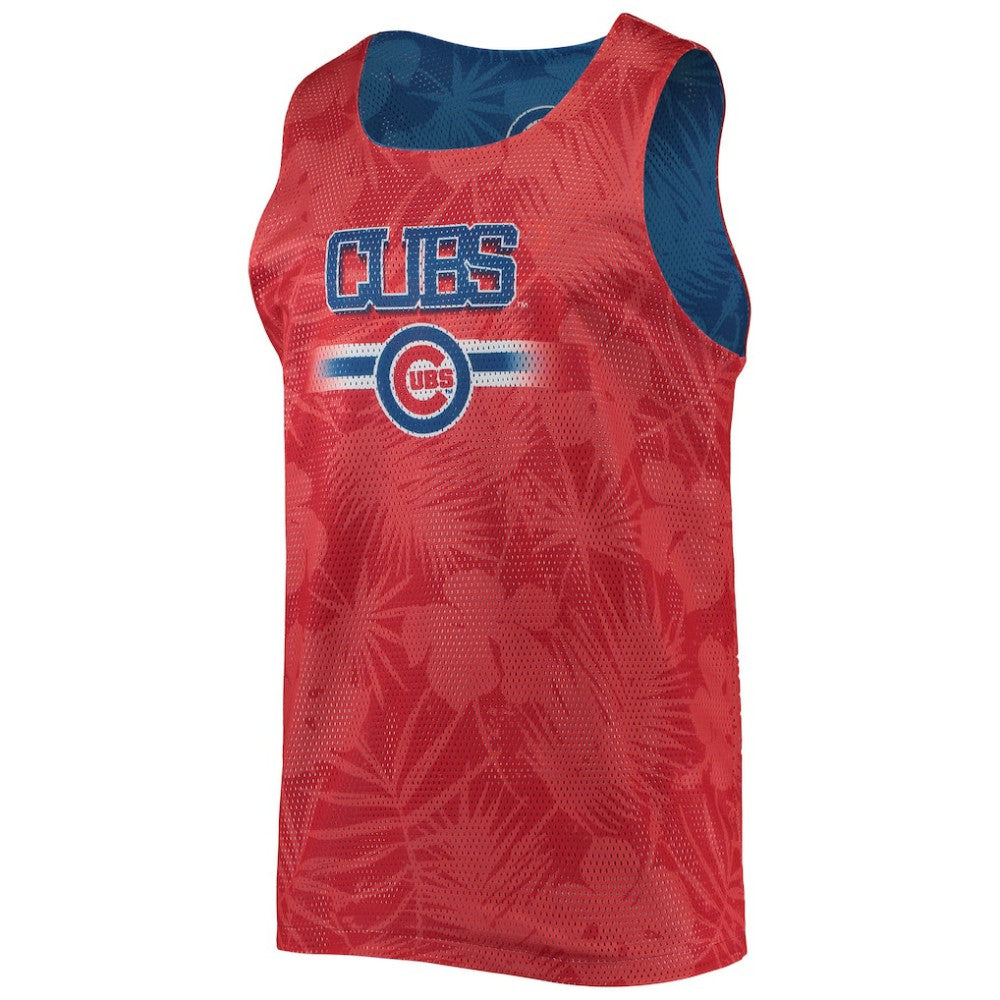 Chicago Cubs FOCO Floral Reversible Mesh Tank Top - Royal