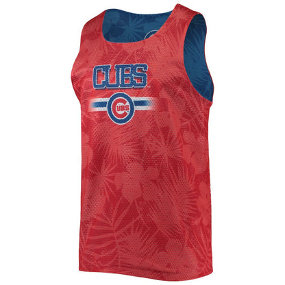 Chicago Cubs FOCO Floral Reversible Mesh Tank Top - Royal