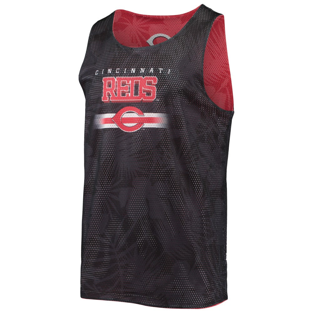 Cincinnati Reds FOCO Floral Reversible Mesh Tank Top - Red