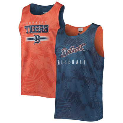 Detroit Tigers FOCO Floral Reversible Mesh Tank Top - Navy