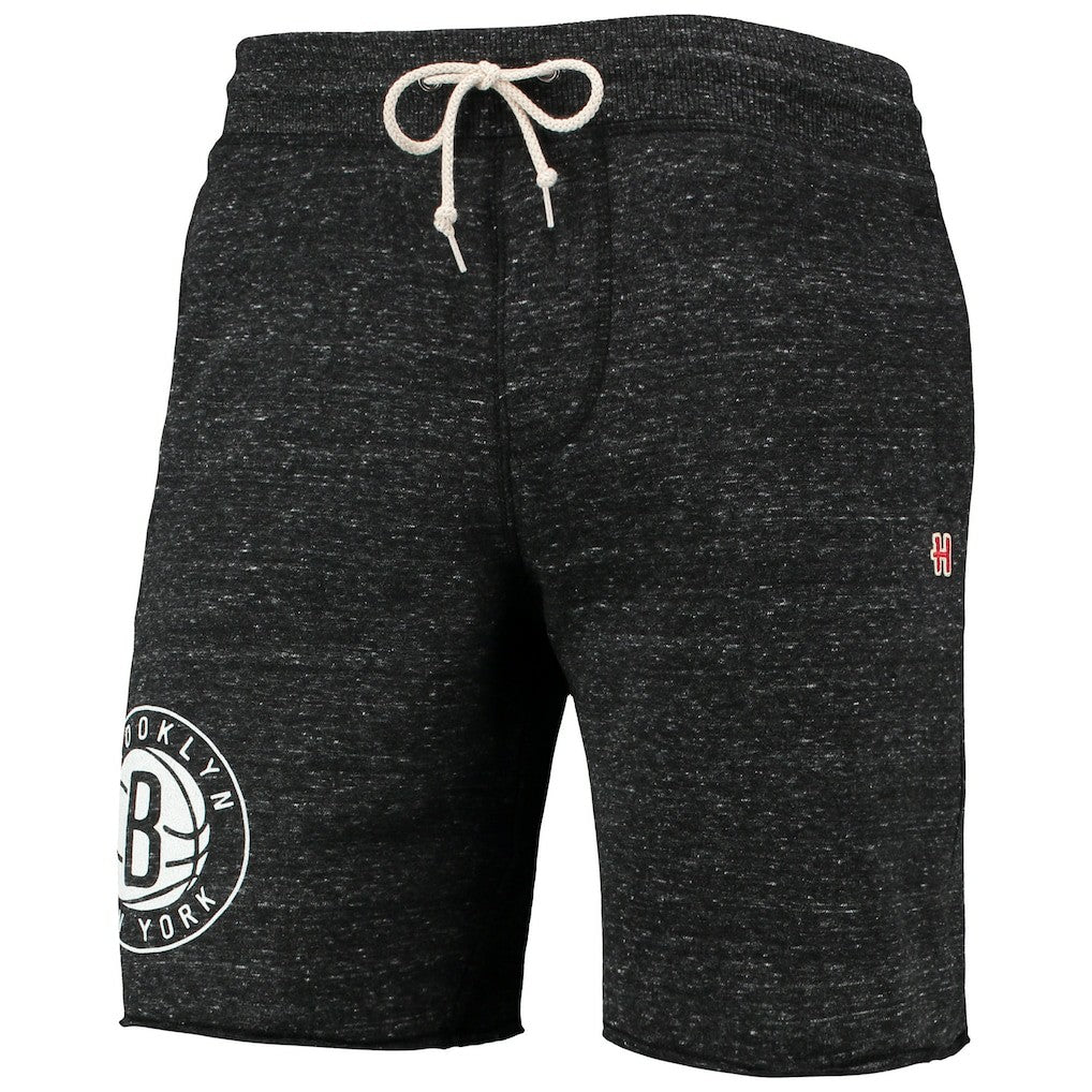 Brooklyn Nets Homage Primary Logo Tri-Blend Sweat Shorts - Charcoal for sale