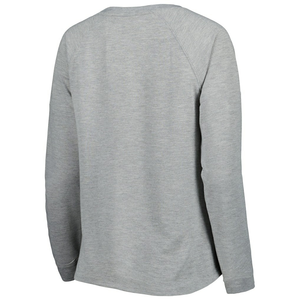 Minnesota Vikings Juniors All Striped Up Raglan Long Sleeve T-Shirt - Heathered Gray discount