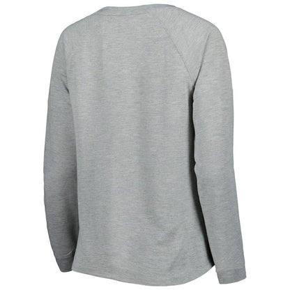 Minnesota Vikings Juniors All Striped Up Raglan Long Sleeve T-Shirt - Heathered Gray discount