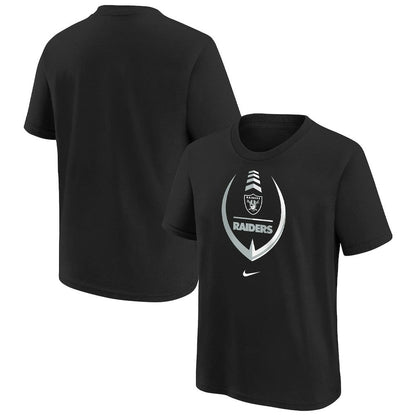Las Vegas Raiders Girls Preschool Icon T-Shirt - Black | Nike cheap