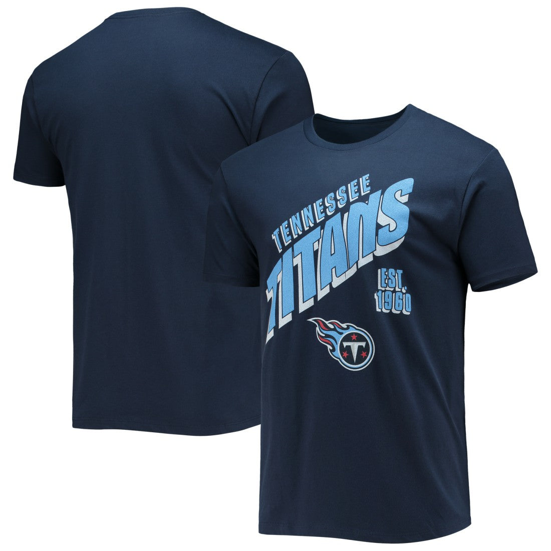 Tennessee Titans Junk Food Slant T-Shirt - Navy sale