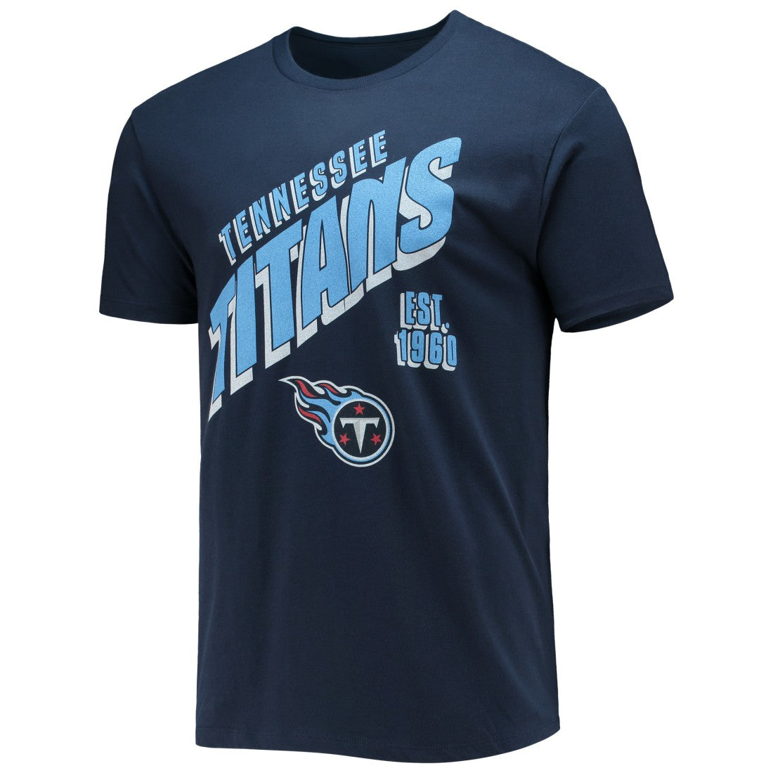 Tennessee Titans Junk Food Slant T-Shirt - Navy sale