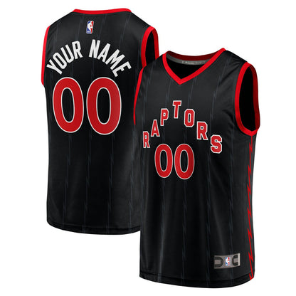 Toronto Raptors Fast Break Replica Custom Jersey Black - Statement Edition | Fanatics shop