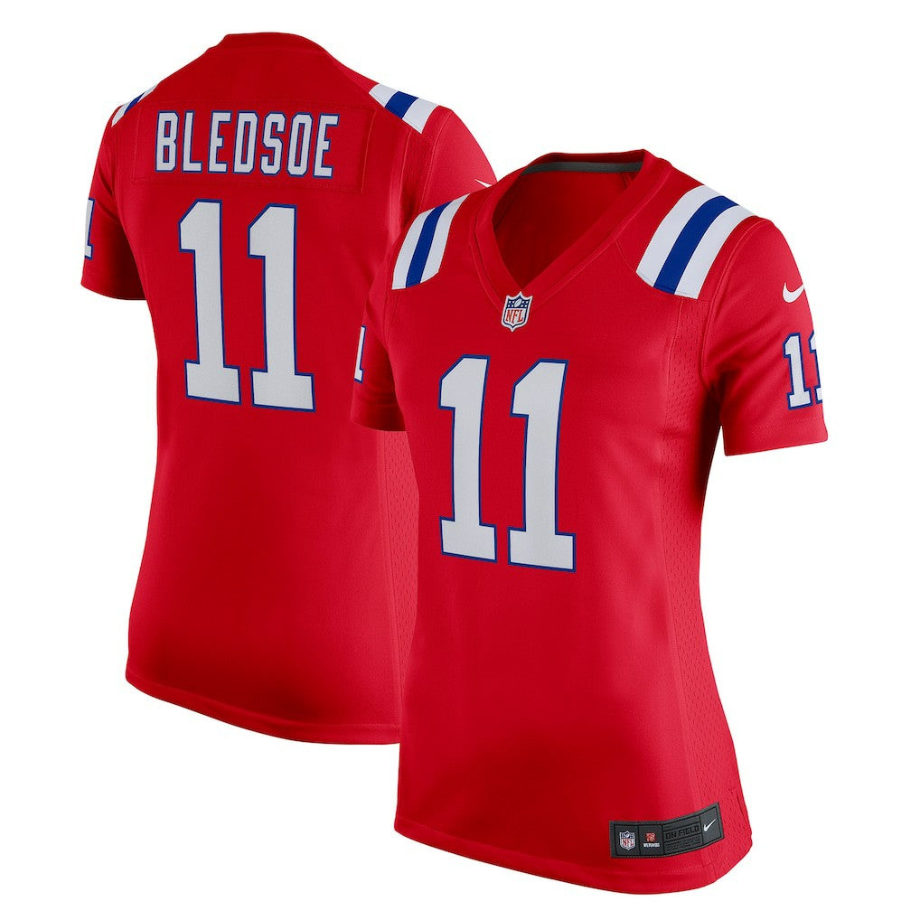 Drew Bledsoe New England Patriots Women's Retired Game Jersey - Red | Nike online