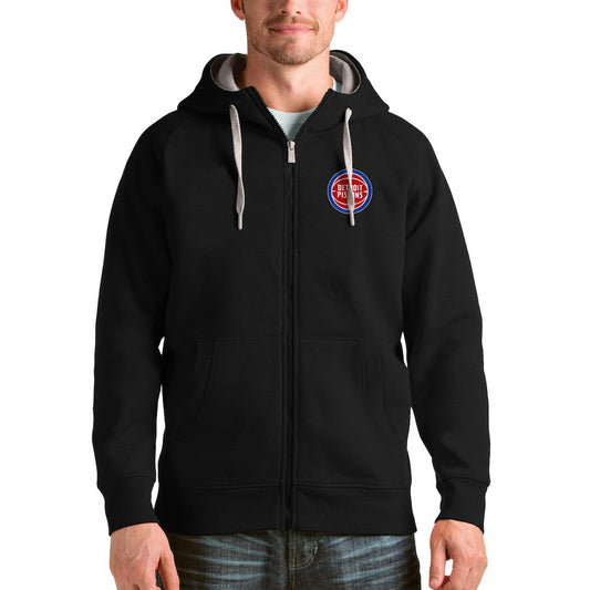 Detroit Pistons Antigua Logo Victory Full-Zip Hoodie sale - Black on sale
