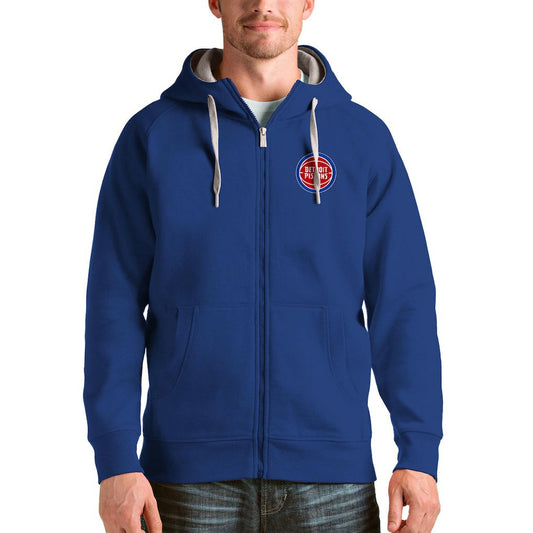 Detroit Pistons Antigua Logo Victory Full-Zip Hoodie sale - Royal for sale