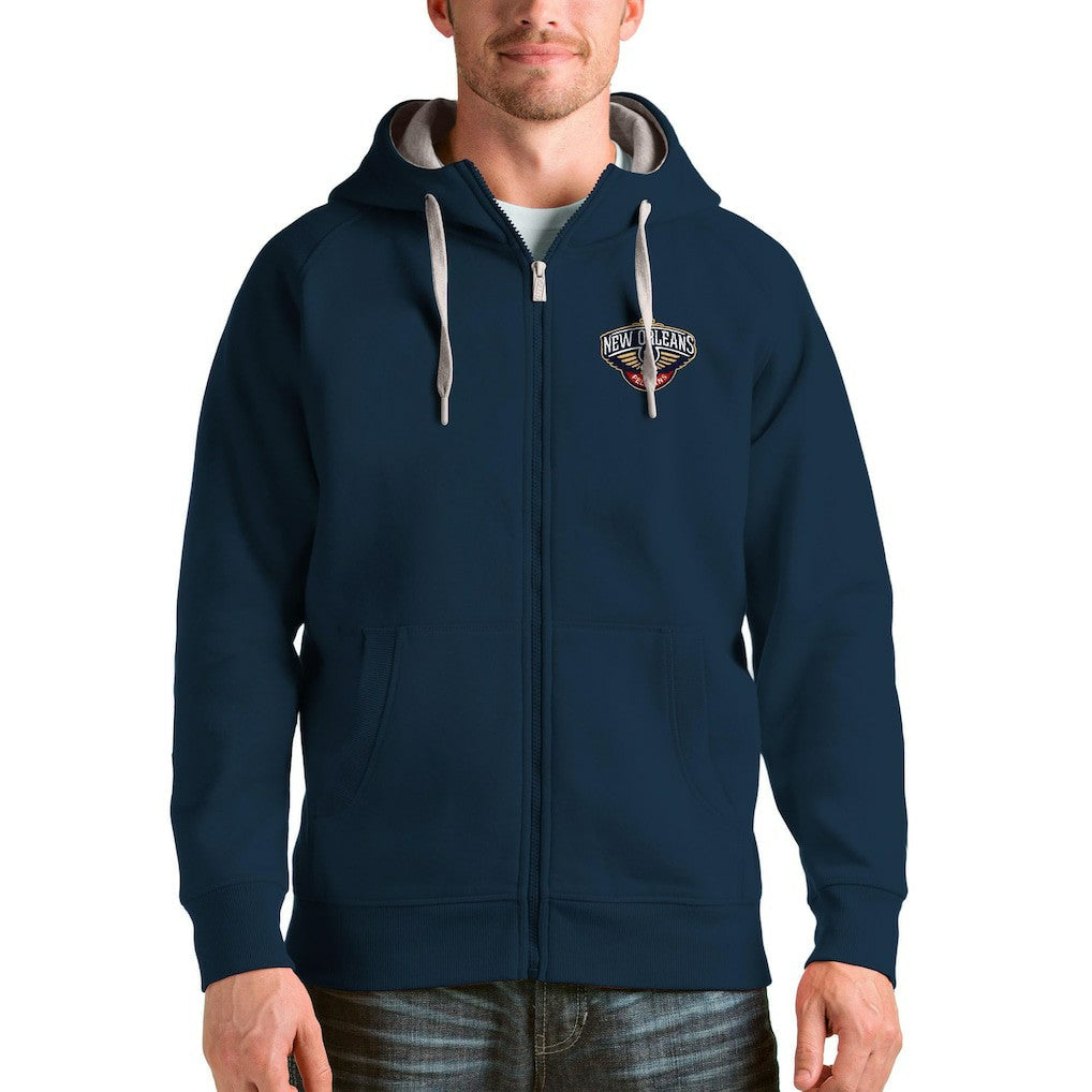 New Orleans Pelicans Antigua Logo Victory Full-Zip Hoodie - Navy outlet