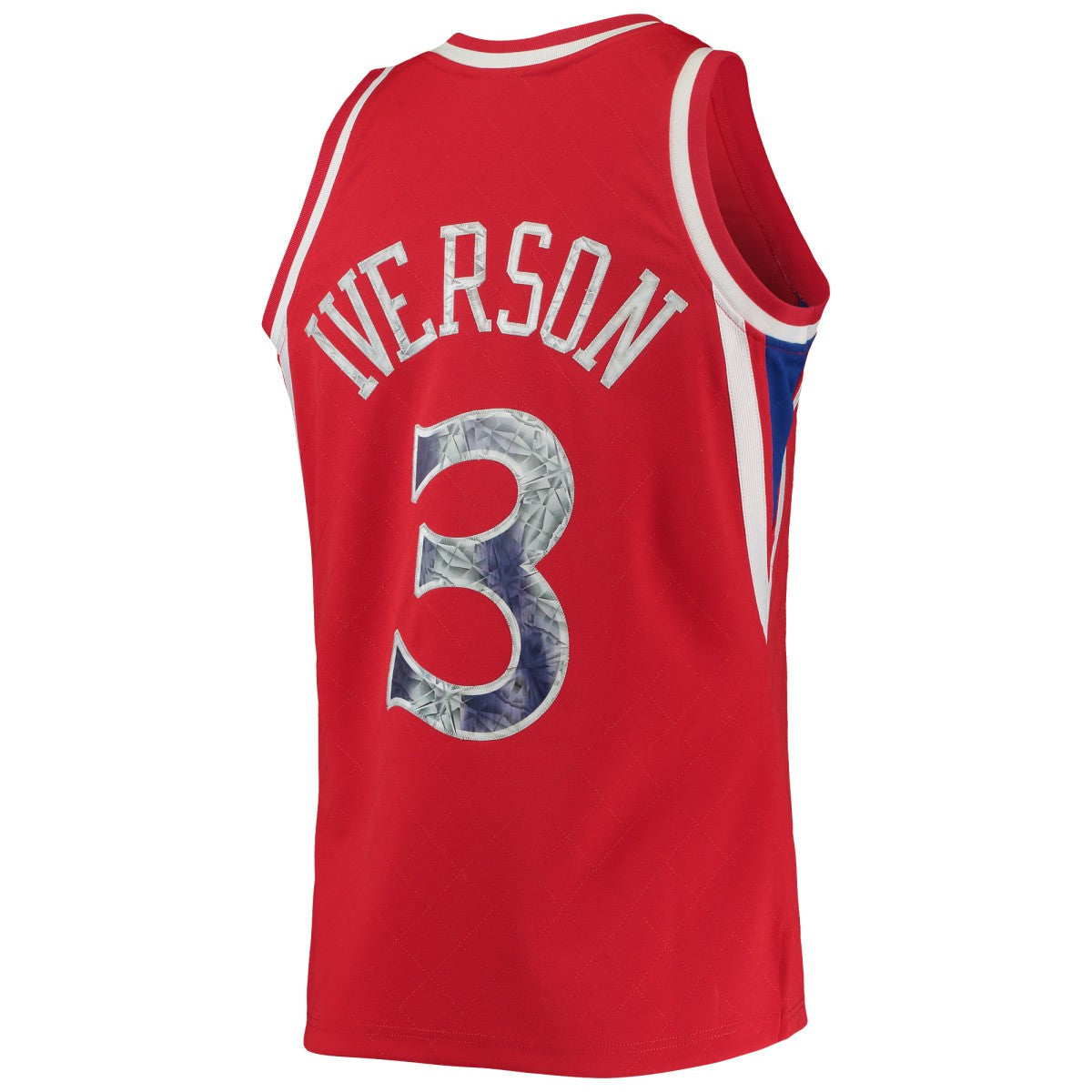 Allen Iverson Philadelphia 76ers 1996/97 Hardwood Classics NBA 75th Anniversary Diamond Swingman Jersey - Red | Mitchell & Ness shop