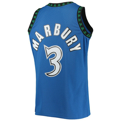Stephon Marbury Minnesota Timberwolves 1996/97 Hardwood Classics Swingman Jersey - Blue | Mitchell & Ness shop
