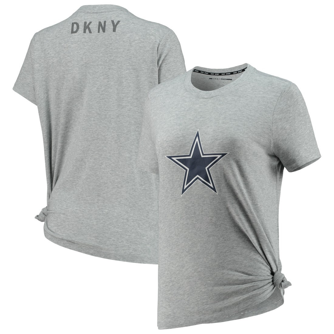Dallas Cowboys DKNY Sport Women's Ava Tri-Blend T-Shirt - Heathered Gray cheap