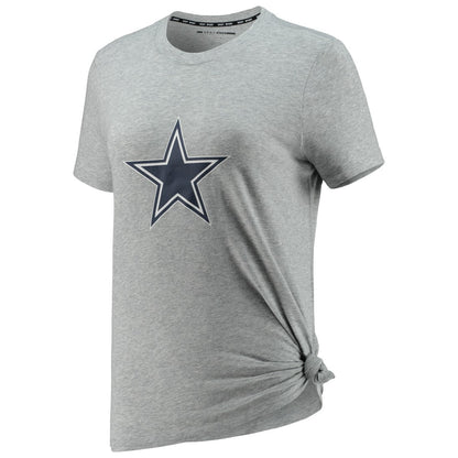 Dallas Cowboys DKNY Sport Women's Ava Tri-Blend T-Shirt - Heathered Gray cheap