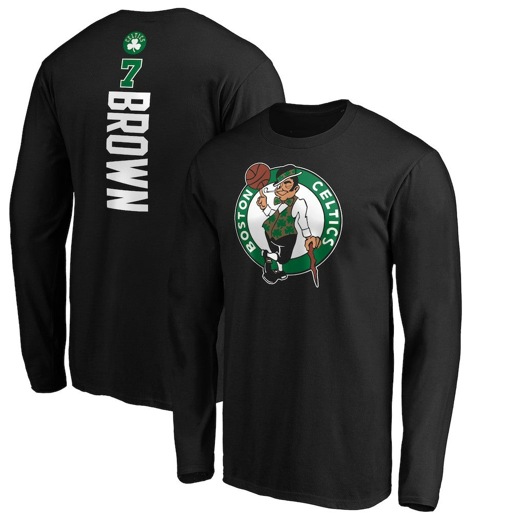 Jaylen Brown Boston Celtics Playmaker Name & Number Long Sleeve T-Shirt - Black cheap