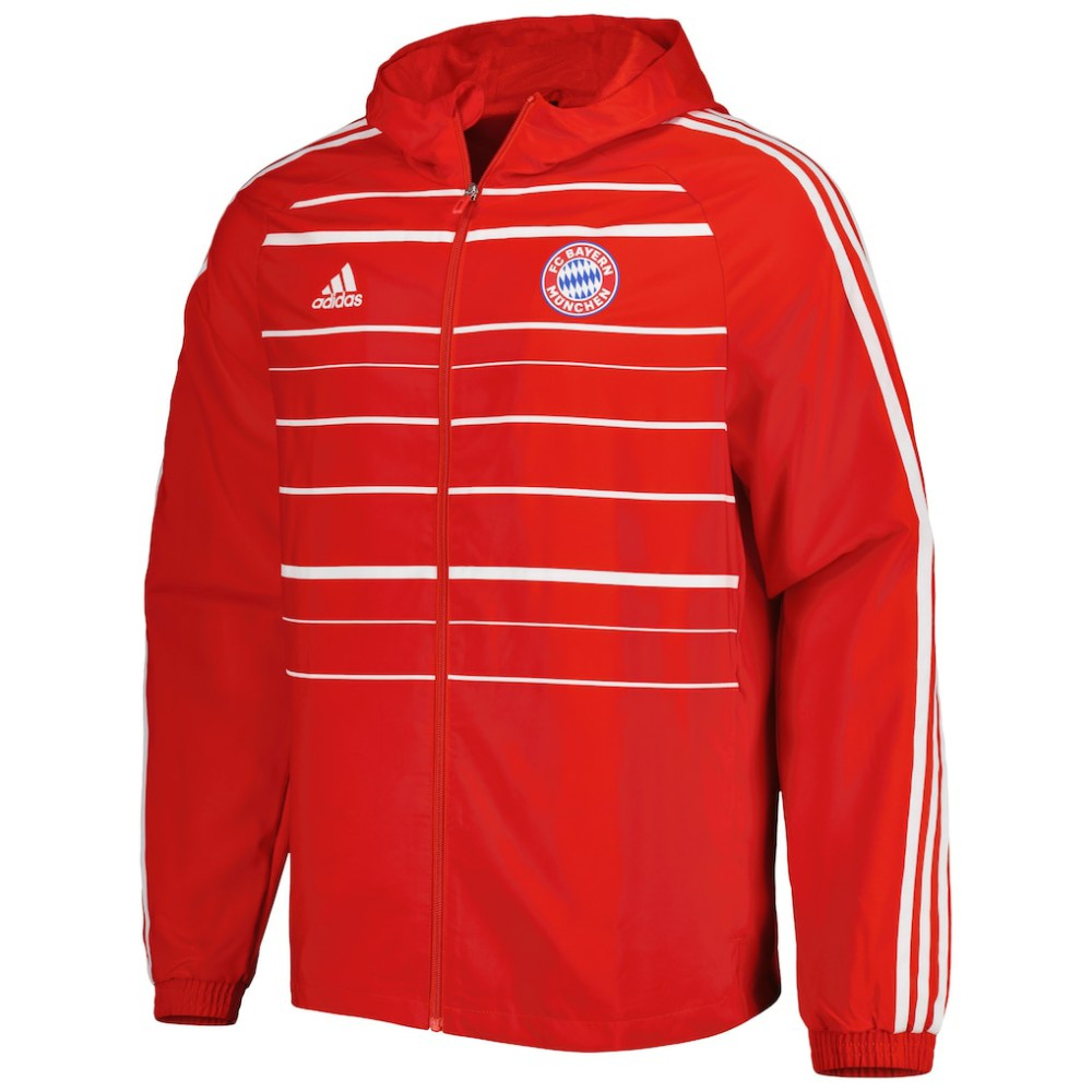 Bayern Munich DNA Raglan Full-Zip Hoodie Windbreaker Jacket - Red | Adidas cheap