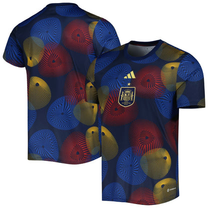 Spain National Team 2022 AEROREADY Pre-Match Top - Navy | Adidas discount