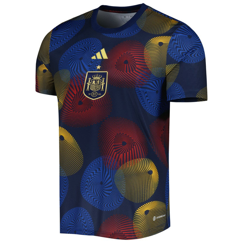Spain National Team 2022 AEROREADY Pre-Match Top - Navy | Adidas discount