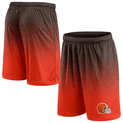 Cleveland Browns Ombre Shorts - Brown/Orange for sale