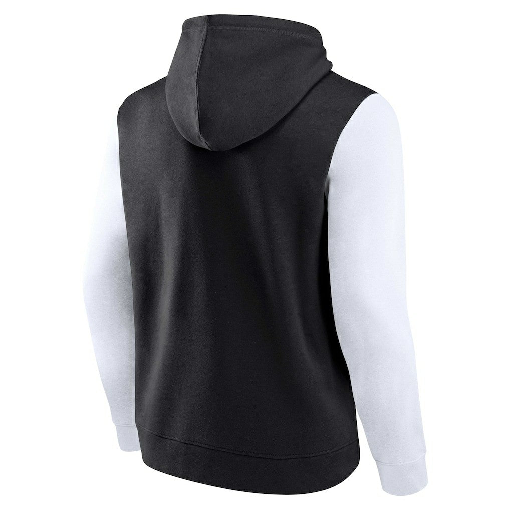 Brooklyn Nets Attack Colorblock Pullover Hoodie - Black/White | Fanatics outlet