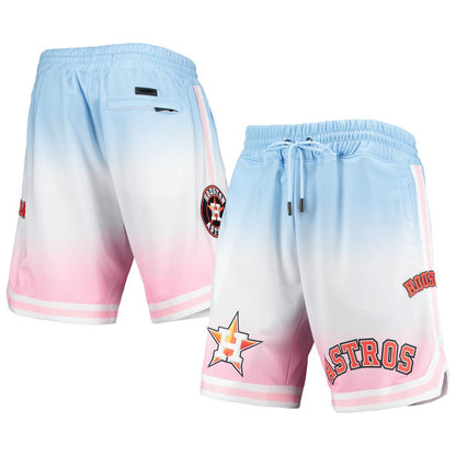 Houston Astros Pro Standard Team Logo Pro Ombre Shorts - Blue/Pink