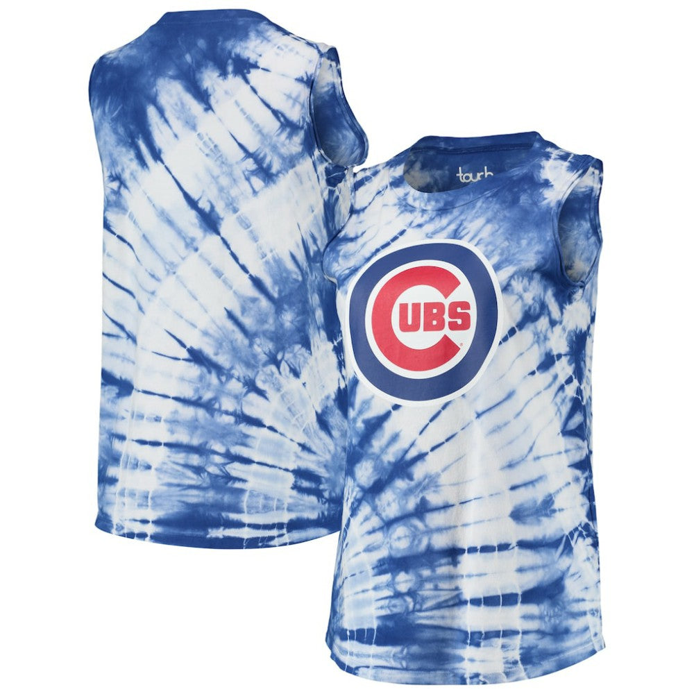 Chicago Cubs Touch Women's Money Ball Tie-Dye Tank Top - Royal