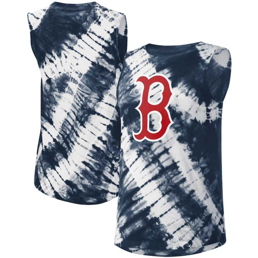 Boston Red Sox Touch Women's Money Ball Tie-Dye Tank Top - Navy