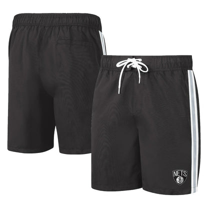Brooklyn Nets G-III Sports by Carl Banks Sand Beach Volley Swim Shorts - Black/Gray online
