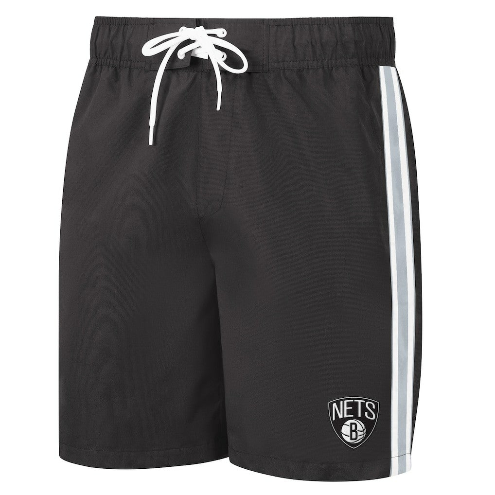 Brooklyn Nets G-III Sports by Carl Banks Sand Beach Volley Swim Shorts - Black/Gray online