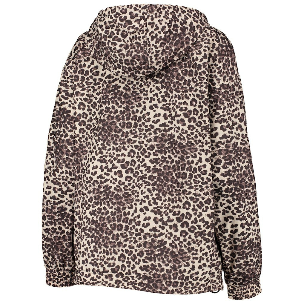 Brooklyn Nets DKNY Sport Women's Gabriella Windbreaker Half-Zip Hoodie - Leopard discount