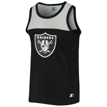 Las Vegas Raiders Starter Team Touchdown Fashion Tank Top - Black/Silver discount