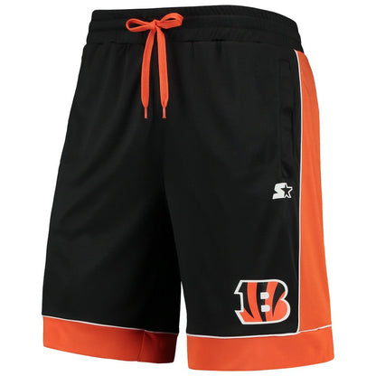 Cincinnati Bengals Starter Fan Favorite Fashion Shorts - Black/Orange on sale