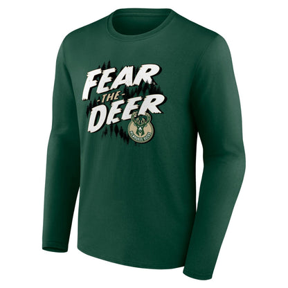 Milwaukee Bucks Tip-Off Long Sleeve T-Shirt - Hunter Green on sale