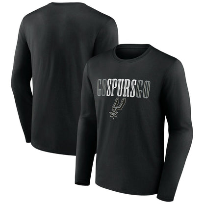 San Antonio Spurs Tip-Off Long Sleeve T-Shirt - Black sale