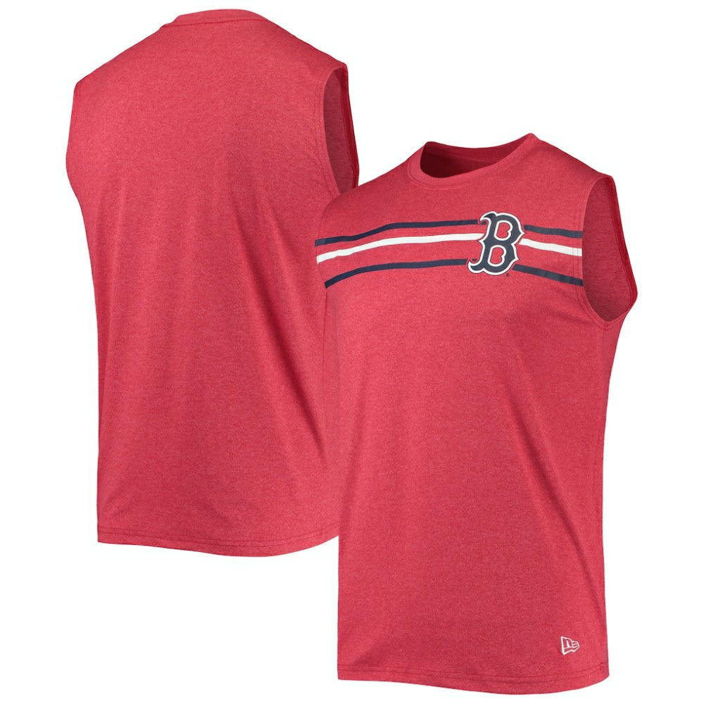 Boston Red Sox Muscle Tank Top - Heathered Red | New Era