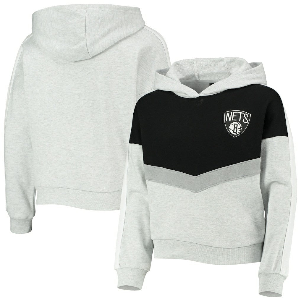 Brooklyn Nets Girls Youth All Yours Pullover Hoodie - Heathered Gray online